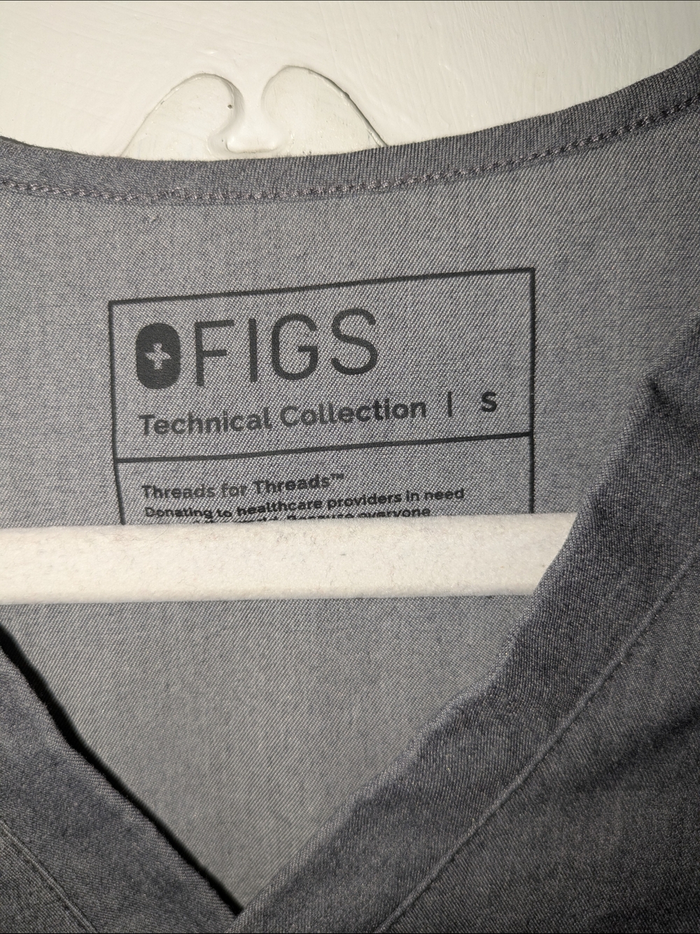 Figs Gray Jogger Scrub Set Pants with Teal Drawstring Small - Picture 13 of 15